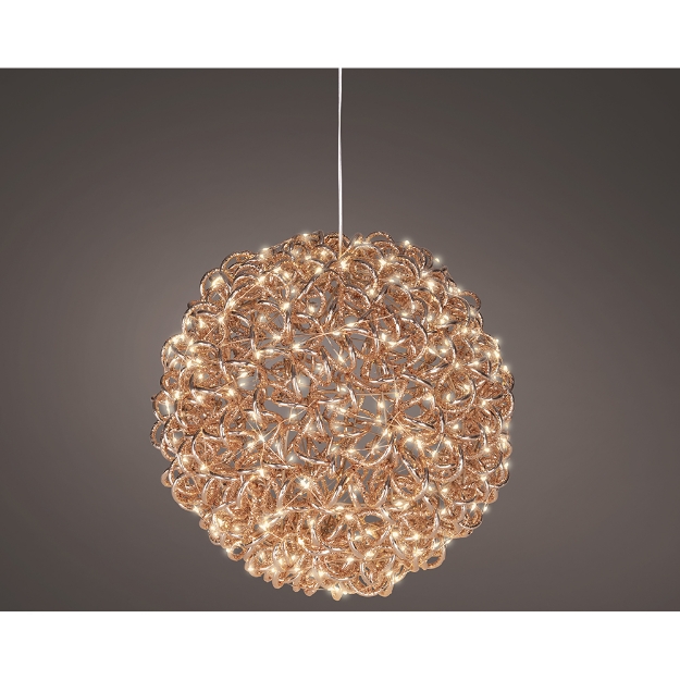 Image de Micro LED boule pet effet flash ext or rose/bl chaud D35