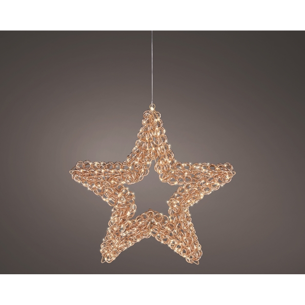 Image de Micro LED etoile pet effet flash ext or rose/bl chaud D58