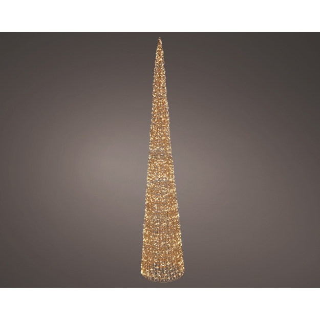 Image de Micro LED cone pet effet flash ext or rose/bl chaud H180