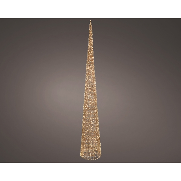 Image de Micro LED cone pet effet flash ext or rose/bl chaud H280