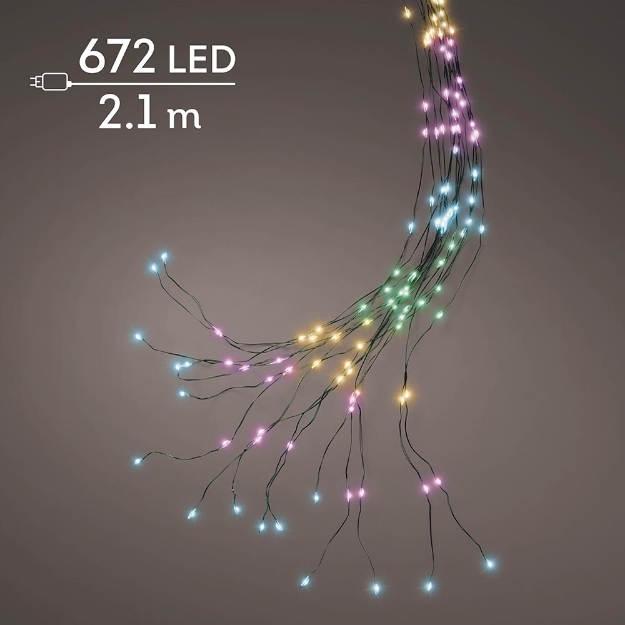 Image de Micro LED chute sapin effet flash ext multi pastel L210