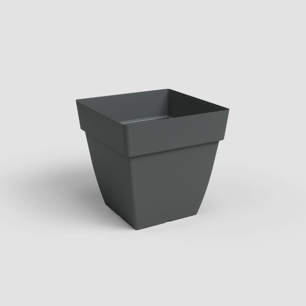 Image de POT CAPRI CARRÉ 40CM ANTHRACITE