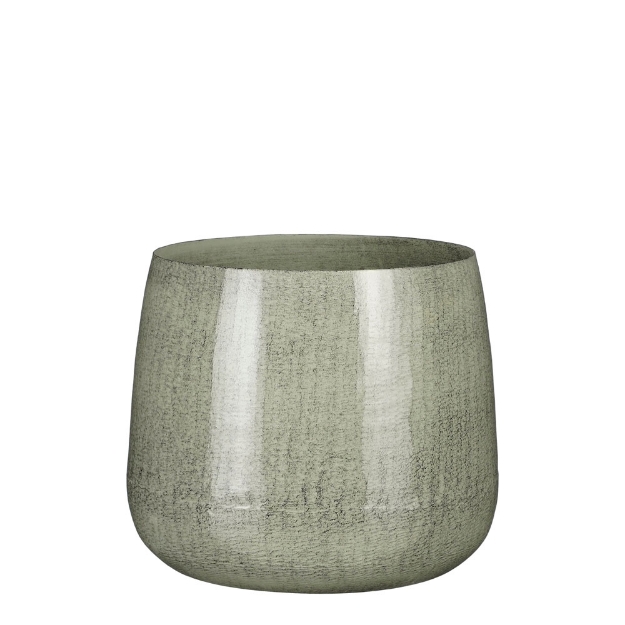 Image de Benson pot ronde gris cl. - h20xd23cm - Mica