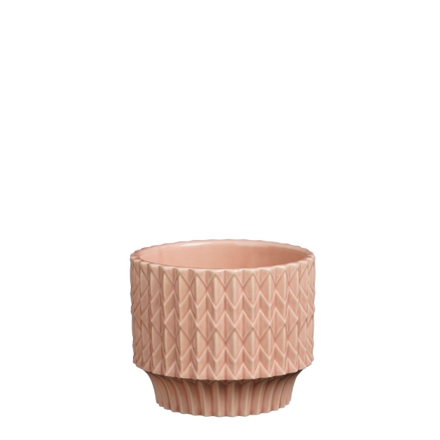 Image de Lauria pot ronde rose cl. - h9xd11cm - Mica