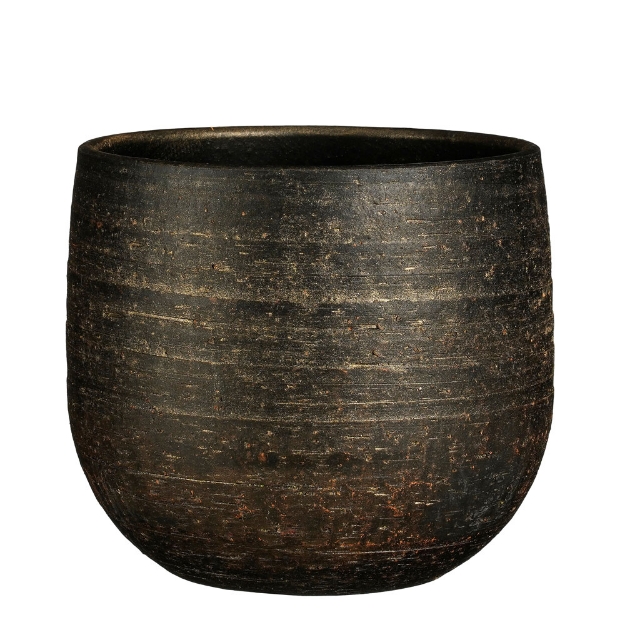 Image de Marcus pot ronde bronze metalliques - h20xd25cm - Mica