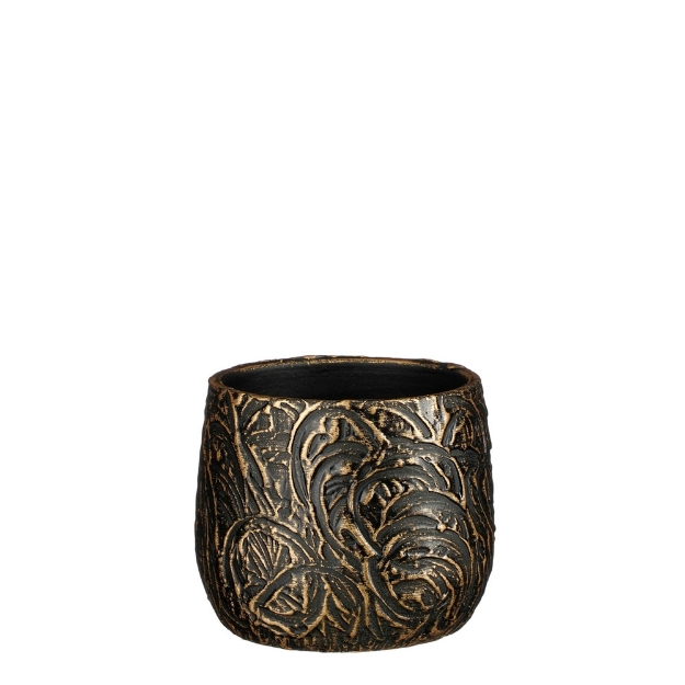 Image de Arthur pot ronde or - h15,5xd19,5cm - Mica
