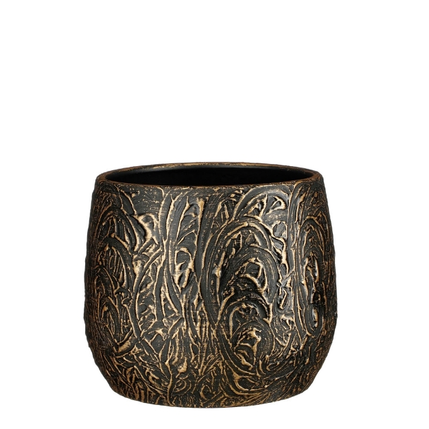 Image de Arthur pot ronde or - h20xd25,5cm - Mica