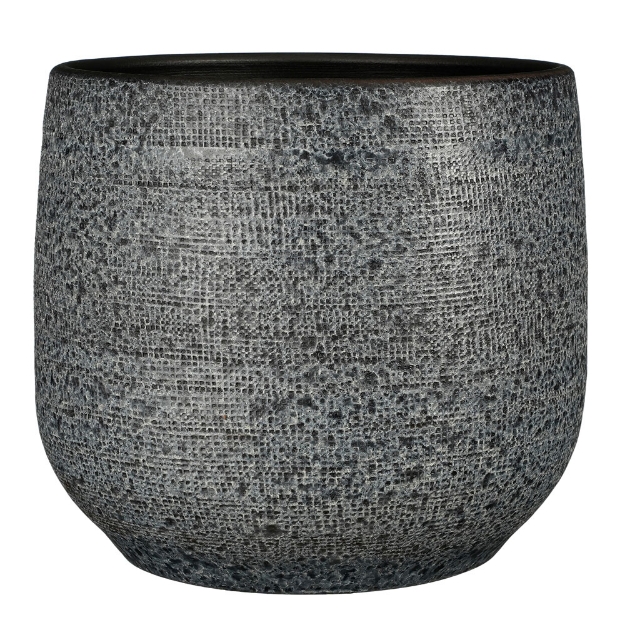 Image de Enrique pot ronde gris - h30xd35cm - Mica