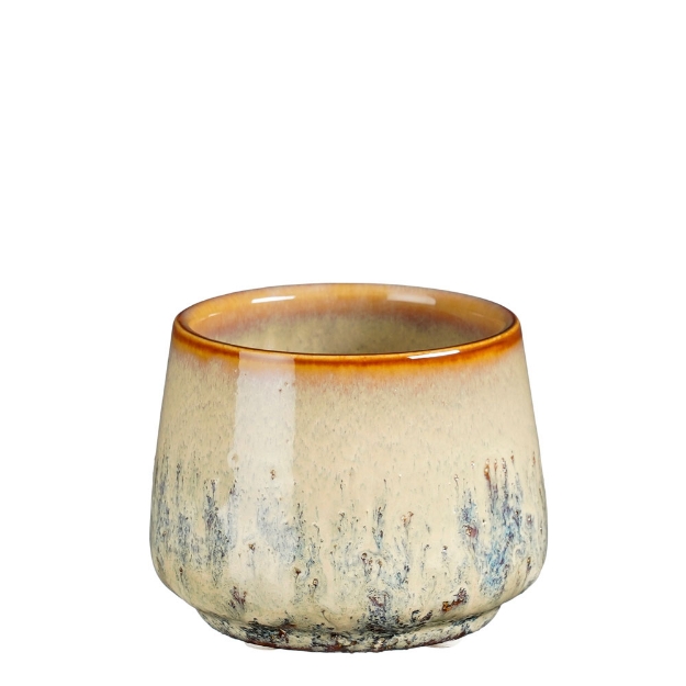 Image de Mylo pot ronde beige - h7xd8,5cm - Mica