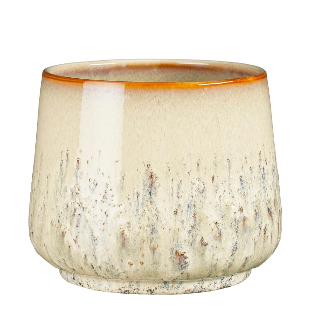 Image de Mylo pot ronde beige - h16xd19cm - Mica