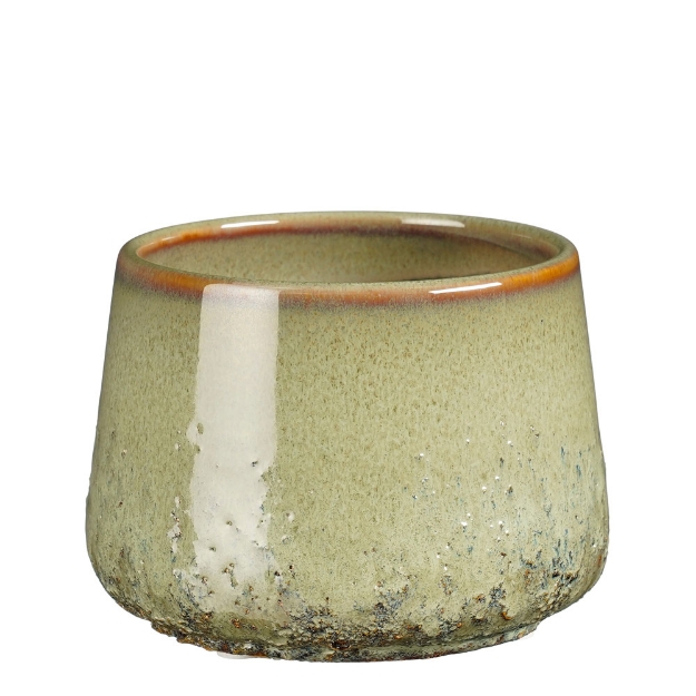 Image de Mylo pot ronde vert cl. - h9xd12cm - Mica