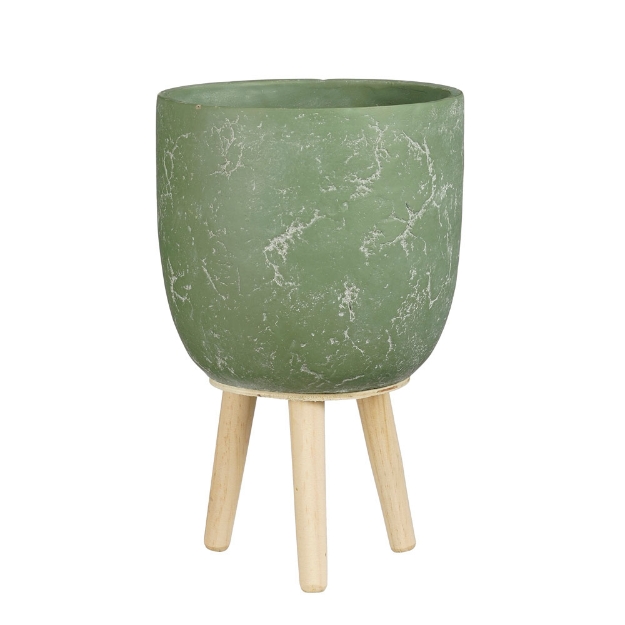Image de Jimmy pot en standard vert cl. - h33,5xd21cm - Mica