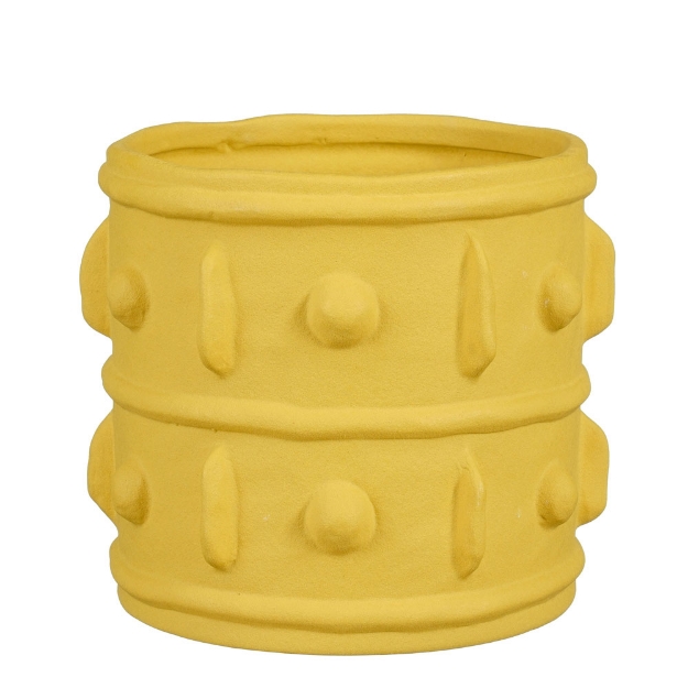 Image de Eden pot ronde ocre - h18,5xd20,5cm - Mica
