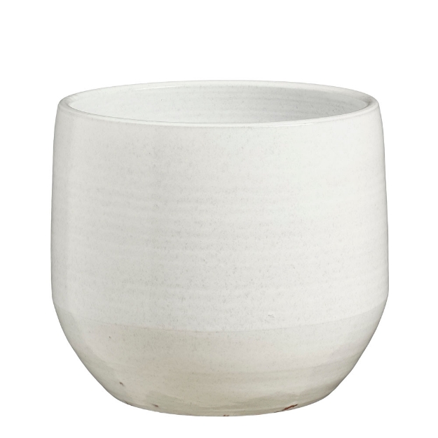 Image de Matteo pot ronde blanc - h27xd32cm - Mica