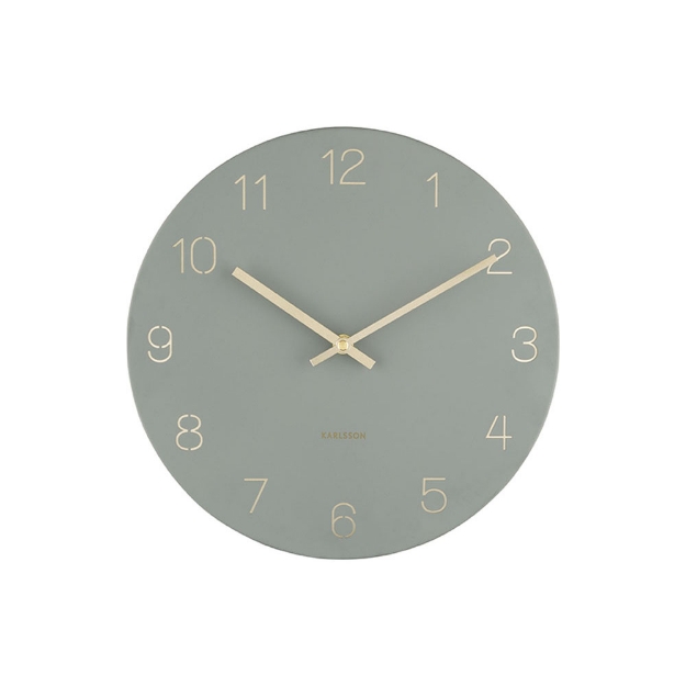 Image de Horloge murale Charm chiffres gravés petite jungle grn - Karlsson