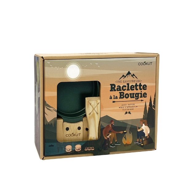 Image de Coffret Raclette à la bougie pour 2  - Sapin - vert - Cookut