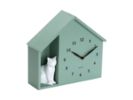 Image de Horloge murale Chat assis - Jade grisé - Karlsson