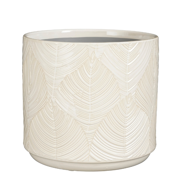 Image de Louisa pot ronde blanc d20cm - Mica
