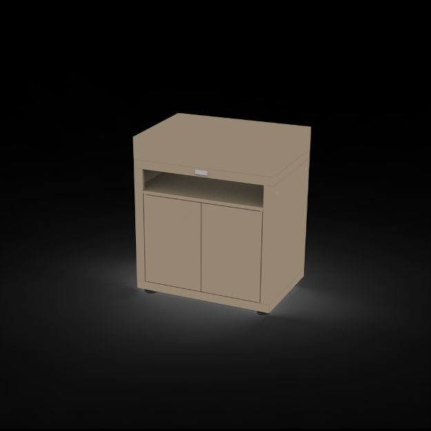 Image de Meuble avec tablette, 80 x 55 cm Taupe