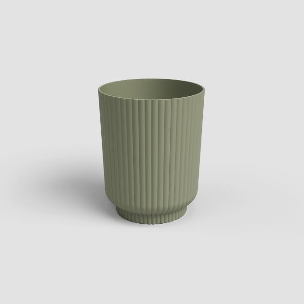 Image de POT MIAMI WAVY ORCHIDÉE 12,5 MA VERT CENDRÉ