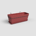 Image de JARDINIÈRE CAPRI BALCON KIT 50 MA ROUGE FONCÉ