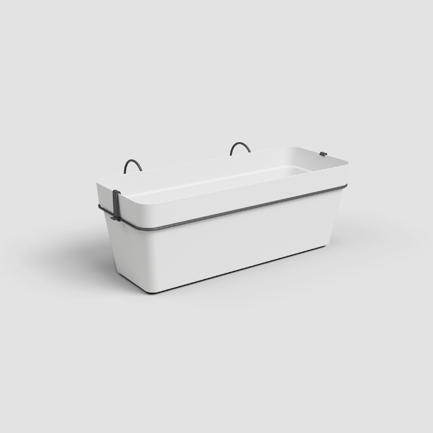 Image de JARDINIÈRE CAPRI BALCON RE KIT 50 MA BLANC