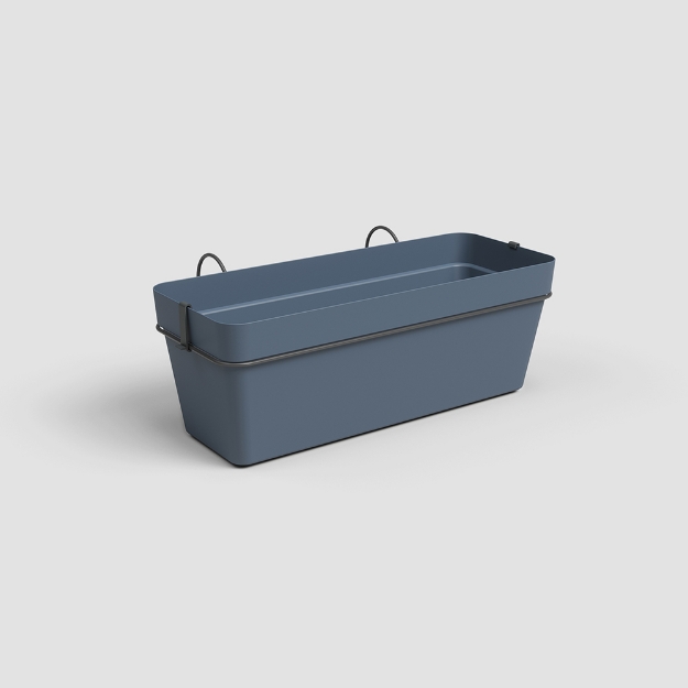 Image de JARDINIÈRE CAPRI BALCON RE KIT 50 MA BLEU ARDOISE