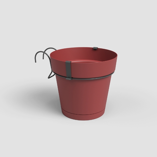 Image de POT CAPRI BALCON RE KIT 20 MA ROUGE FONCÉ