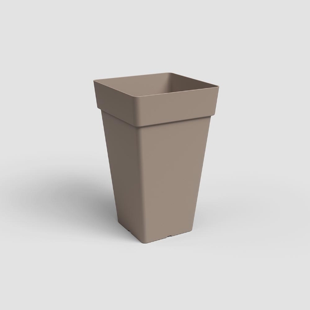 Image de POT CAPRI CARRÉ HAUT 65 MA TAUPE
