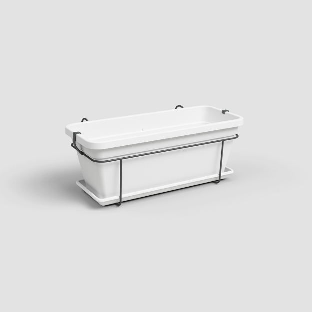 Image de JARDINIÈRE VENEZIA L BALCON KIT 60 MA BLANC