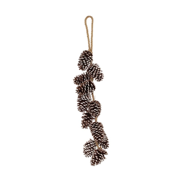 Image de Pomme de pin à suspendre brun foncé 60cm - Dijk