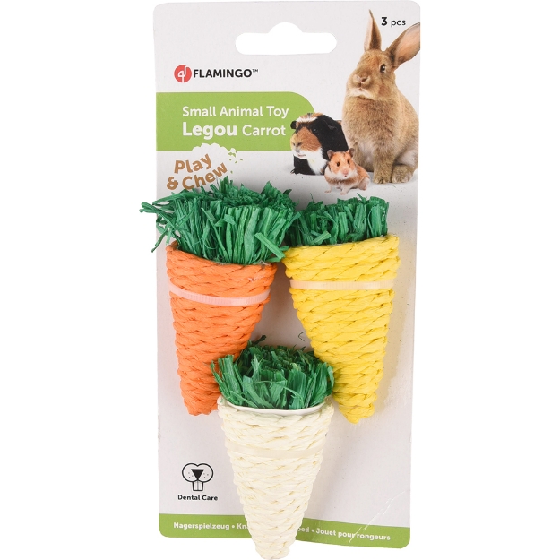Image de JR LEGOU CAROTTE JAUNE/BLANC/ORANGE 3PCS 9CM