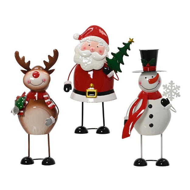 Image de Figurine de Noël en fer - 3 modèles - 35 cm