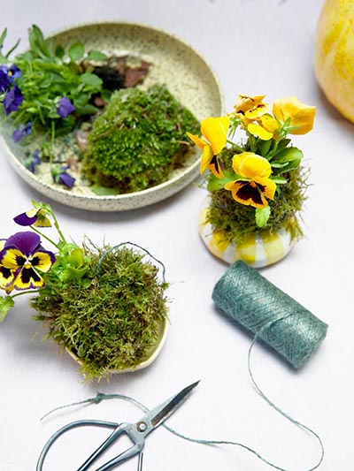 DIY - confectionnez un kokedama pour Pâques