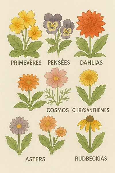 Infographie sur l'engrais et l'arrosage pour maintenir une floraison abondante.