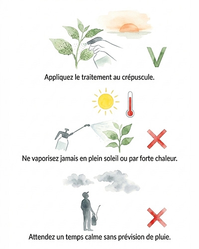 Quand est-il préférable d'appliquer des solutions phytosanitaires contre les pucerons ?