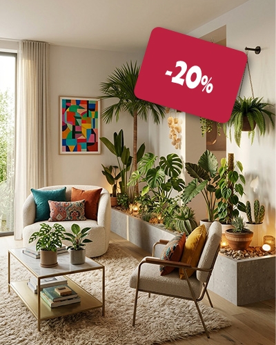 Ensemble table et chaises de jardin grises sous parasol sur terrasse en bois.
